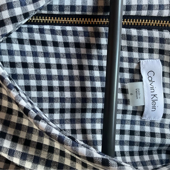 NWT Calvin Klein gingham semi fitted dress - Picture 3 of 4